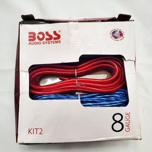 BOSS ● Audio KIT2 8 Gauge Amplifier Installation Kit ● Not Complete-READ!